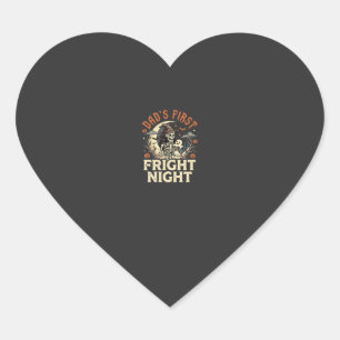 Sticker Cœur La première nuit effrayante de papa Halloween