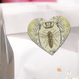 Sticker Cœur la reine de la couronne victorienne chic