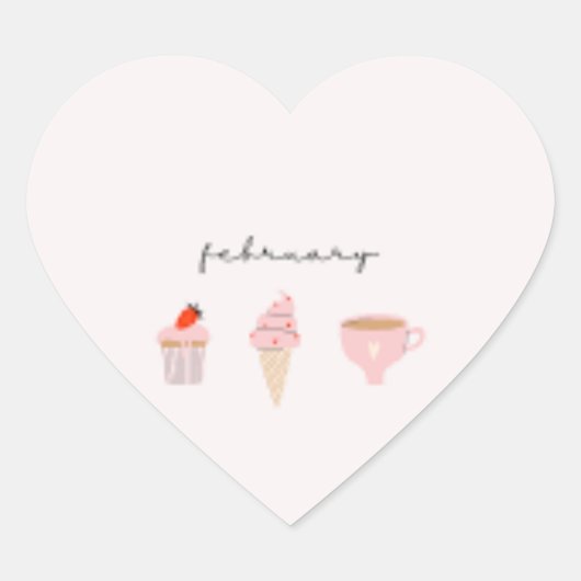 Sticker Cœur La Saint-Valentin de février  (Devant)