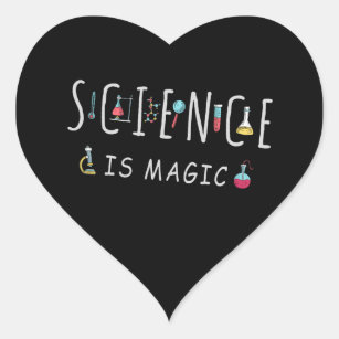 Sticker Cœur La science est magique