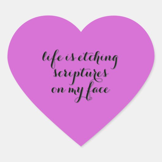 Sticker Cœur La vie, c'est manger 2 (Devant)