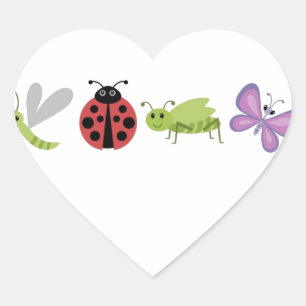 Sticker Cœur La vie d'insecte