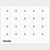 Sticker Cœur Labradoodle australien (Feuille)
