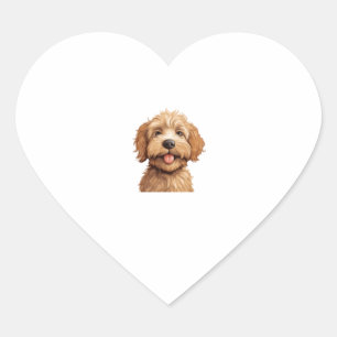 Sticker Cœur Labradoodle australien