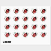 Sticker Cœur Ladybug (Feuille)