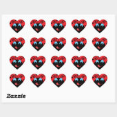 Sticker Cœur Ladybug (Feuille)