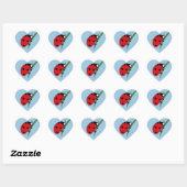 Sticker Cœur Ladybug à la soif (Feuille)