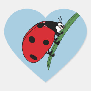Sticker Cœur Ladybug à la soif