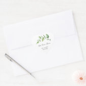 Sticker Cœur Laisser l'amour grandir Verdure rustique Mariage F (Enveloppe)