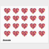 STICKER CŒUR LAMES ROSE (Feuille)