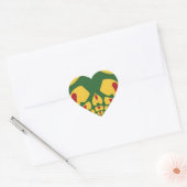 Sticker Cœur L'amour à Rasta Couleurs : Coeurs de reggae (Enveloppe)