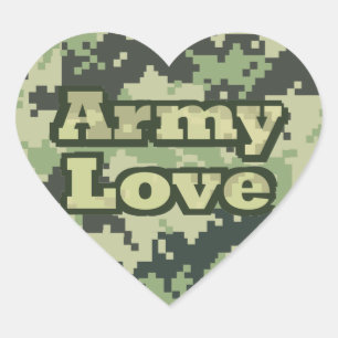Sticker Cœur L'amour de l'armée