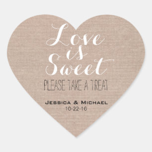 Sticker Cœur L'amour est faveur faite sur commande douce de