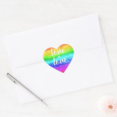 Sticker Cœur "L'amour est l'amour" Gay pride Rainbow Classic (Enveloppe)