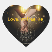 Sticker Cœur L'amour nous unit (Devant)
