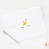 Sticker Cœur Lancer le poussin (Enveloppe)