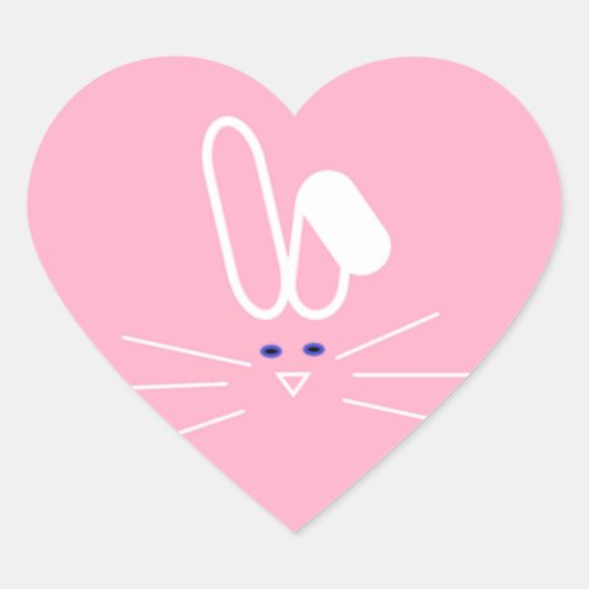 Sticker Cœur lapin (Devant)