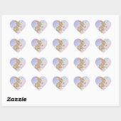 Sticker Cœur Lapin et panier de Pâques (Feuille)