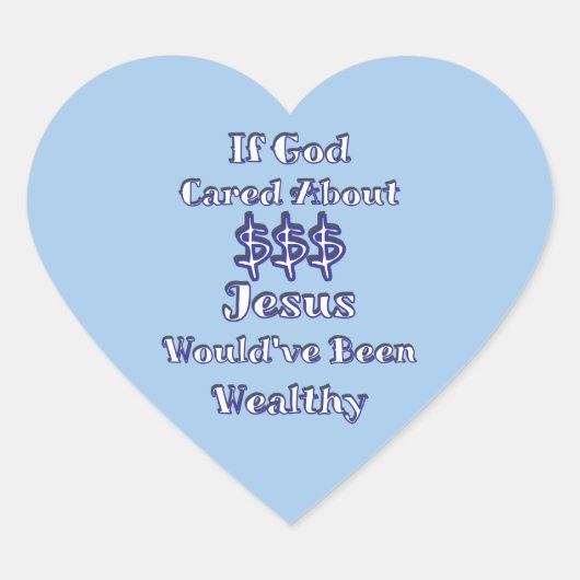 Sticker Cœur L'argent n'est pas tout (Devant)