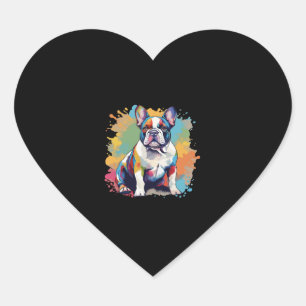 Sticker Cœur L'art de Chien à Chien à Chien de couleur pour les