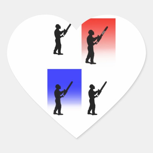 Sticker Cœur L'avortement Tree surgeon christmas (Devant)