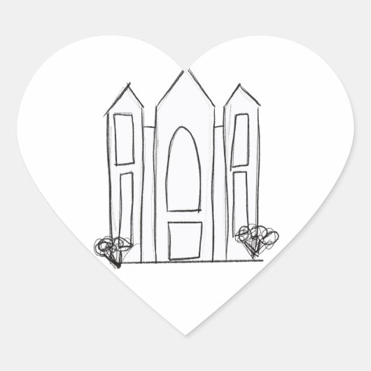 Sticker Cœur LDS Salt Lake City (Devant)