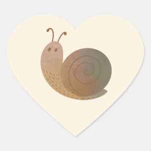 Sticker Cœur Le bon escargot