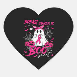 Sticker Cœur Le cancer du sein est une feuille de seins Cancer
