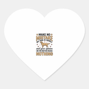 Sticker Cœur Le chien est une famille vintage retriever typogra