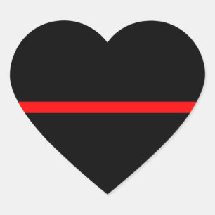 Sticker Cœur Le décodeur de ligne rouge rouge symbolique