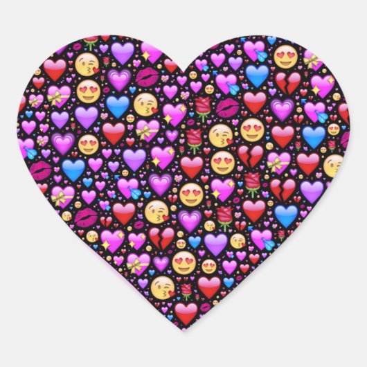 Sticker Cœur Le design d'Amour Emoji (Devant)