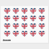 Sticker Cœur Le drapeau britannique Union Jack (Feuille)