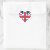 Sticker Cœur Le drapeau britannique Union Jack (Sac)