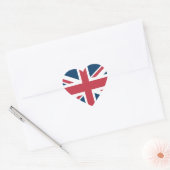Sticker Cœur Le drapeau britannique Union Jack (Enveloppe)