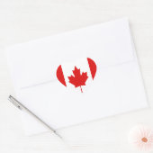 Sticker Cœur Le drapeau de la Feuille d'érable du Canada (Enveloppe)