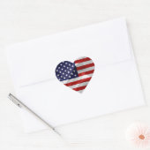 Sticker Cœur Le drapeau des États-Unis d'Amérique (Enveloppe)