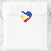 Sticker Cœur Le drapeau philippin (Sac)