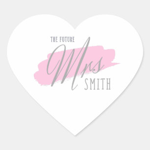 Sticker Cœur Le futur chevalet de coeur Mme Smith - Grey & Pink