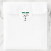 Sticker Cœur Le golf est super (Sac)