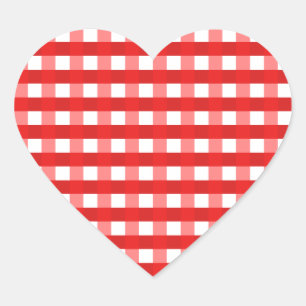 Sticker Cœur Le guingan rouge assez chic a vérifié le motif de