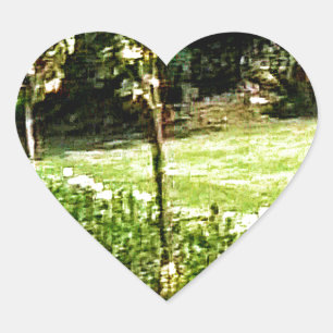 Sticker Cœur Le jardin de Stratford-sur-Avon s'est levé le