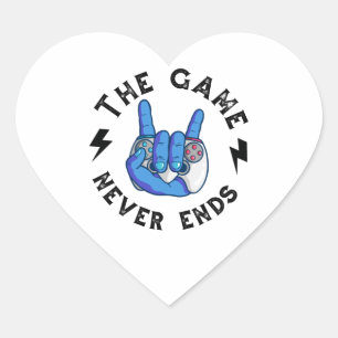 Sticker Cœur Le Jeu ne se termine jamais