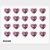Sticker Cœur Le Petit Panda (Feuille)