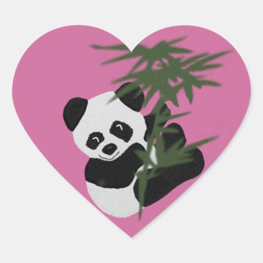 Sticker Cœur Le Petit Panda (Devant)