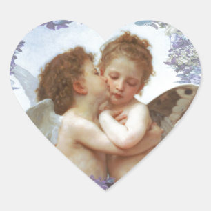 Sticker Cœur LE PREMIER KISS, C.1873 William Bourgeau