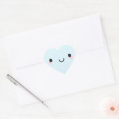Sticker Cœur Le visage heureux de Kawaii (Enveloppe)