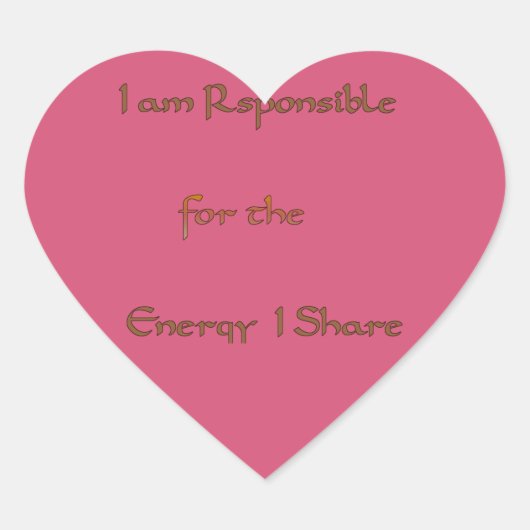 Sticker Cœur L'énergie à l'intérieur : l'énergie compte (Devant)