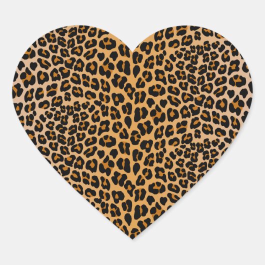 Sticker Cœur Leopard (Devant)