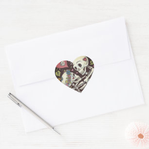STICKER CŒUR LES AMOUREUX DE LA IVY, LES SQUELETTES SWETHEART E