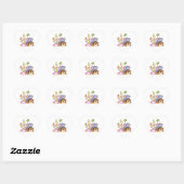 Sticker Cœur Les animaux de la jungle (Feuille)
